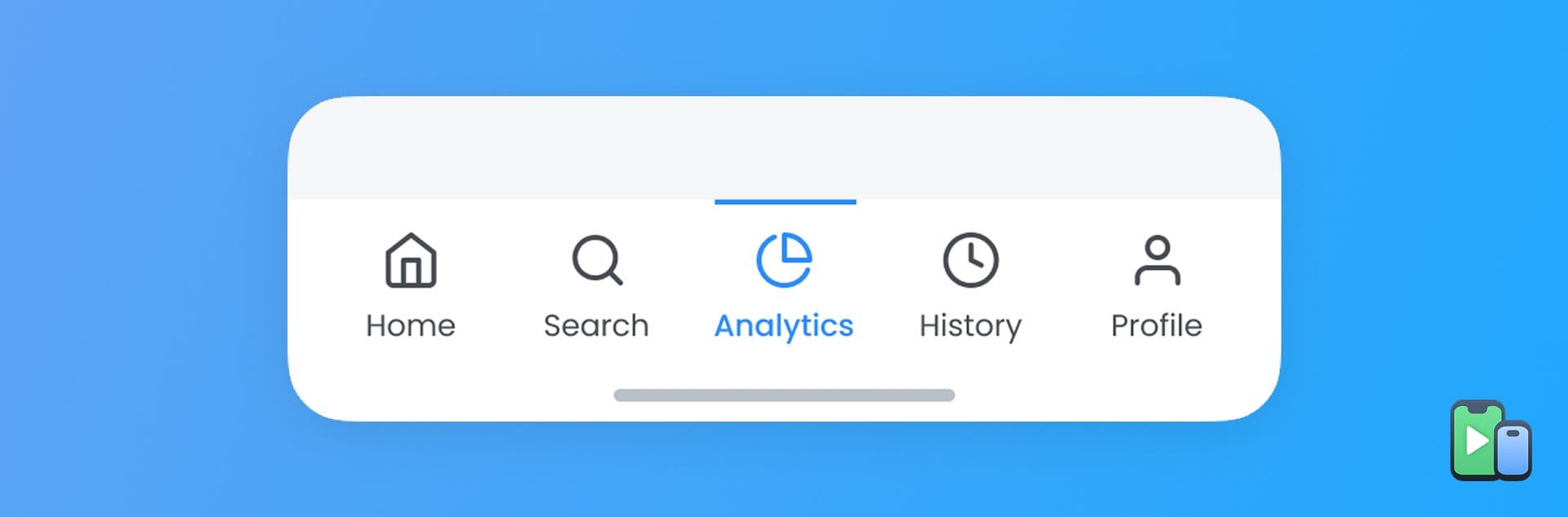 Mobile bottom tab menu